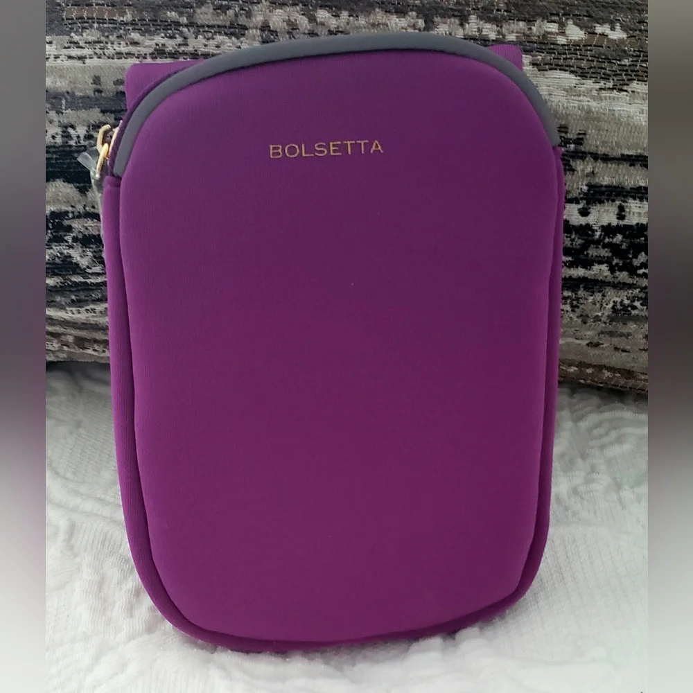 Bright, Bolsetta Purple Magnetic Hip Pouch New Without Tags Has 'Snaplock' - Picture 1 of 9